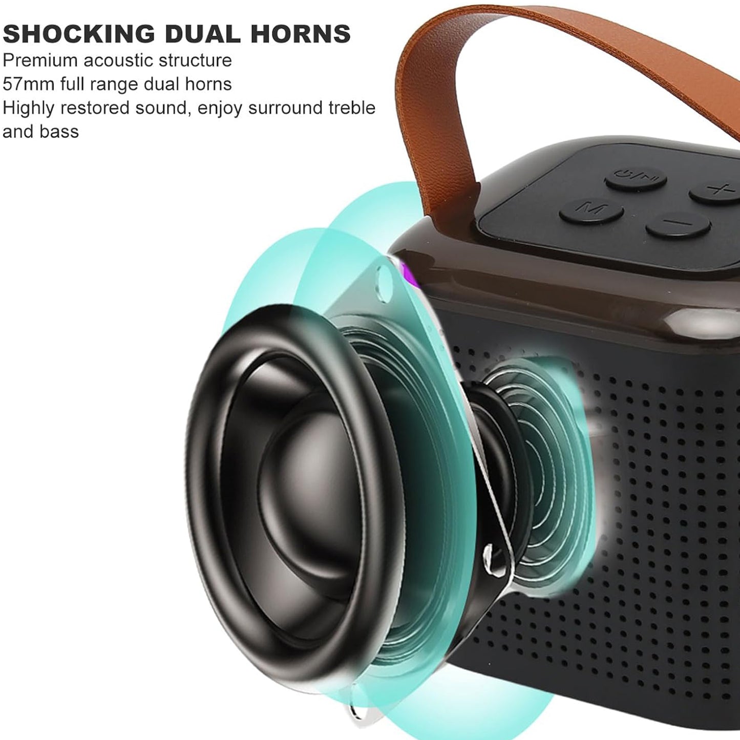 Wireless Speaker Microphone Set & Portable karaoke Machine Perfect For Travel 12669