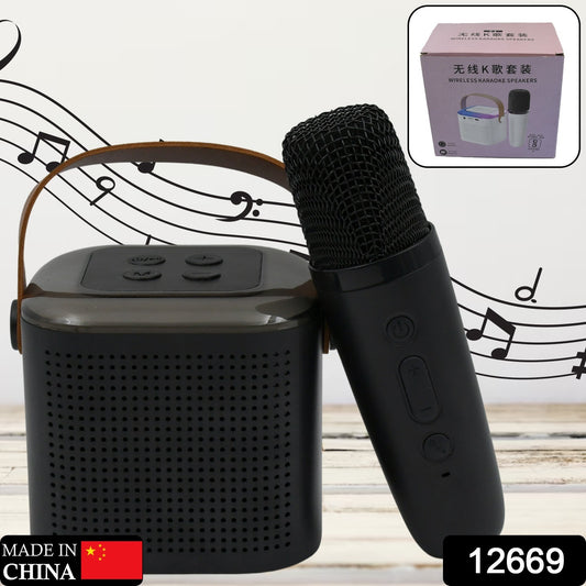 Wireless Speaker Microphone Set & Portable karaoke Machine Perfect For Travel 12669